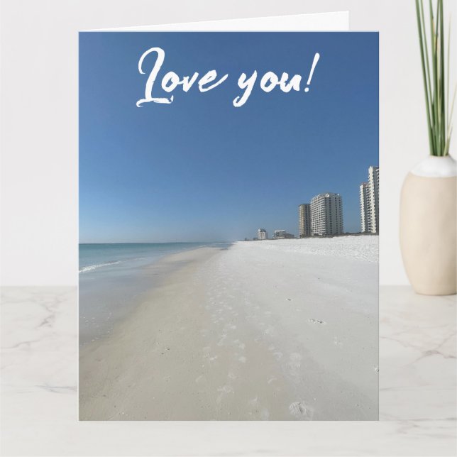 Tarjeta Playa de amor (Anverso)