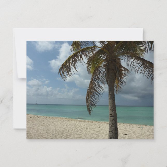 Tarjeta Playa de Aruba I Bella Escena Natural (Anverso)