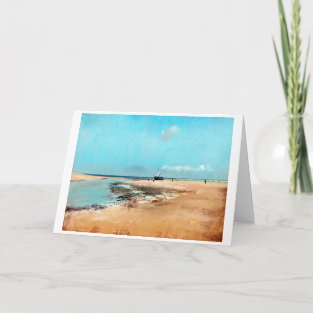 Tarjeta Playa de baja marea (boca del río), Edgar Degas (Anverso)