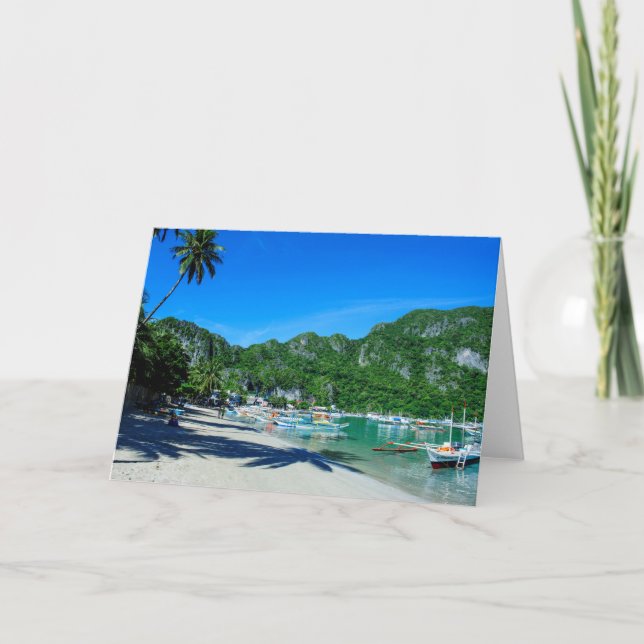 Tarjeta Playa De La Bahía De El Nido (Anverso)