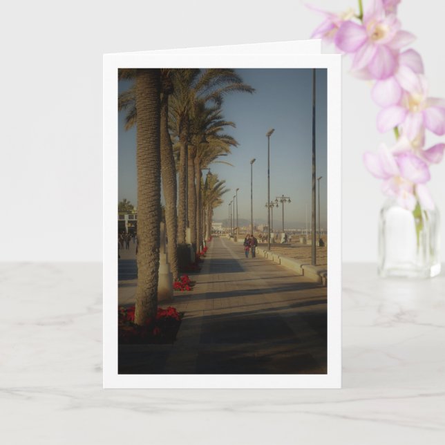 Tarjeta Playa de la Malvarrosa de Valencia (Orquídea)