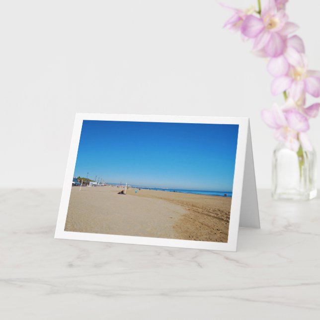 Tarjeta Playa de Malvarossa, Valencia, España (Orquídea)