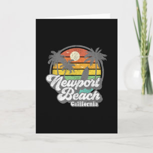 Tarjeta Playa de Newport Beach California Ca Surfing Retro