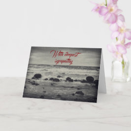 Tarjeta Playa de Stony - Con profundo pesar