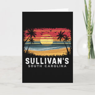 Tarjeta Playa de tablas de surf de Sullivan's South Caroli
