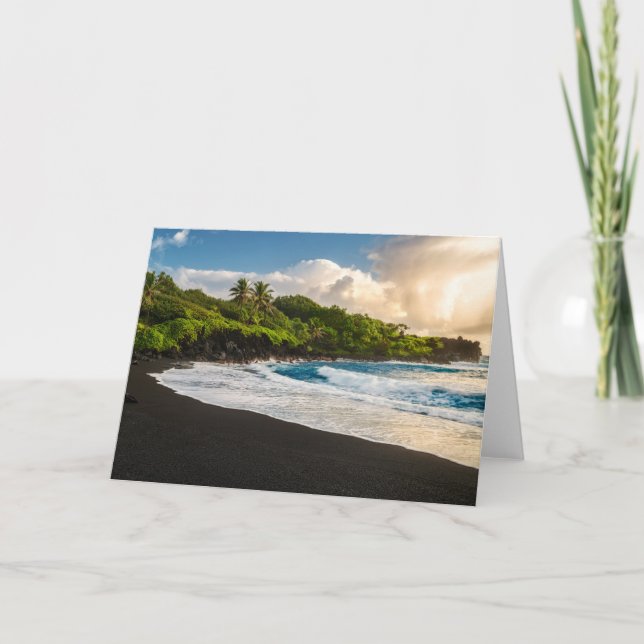 Tarjeta Playa de Waianapanapa (Anverso)