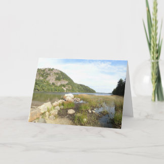 Tarjeta Playa del lago Echo en el Parque Nacional Acadia