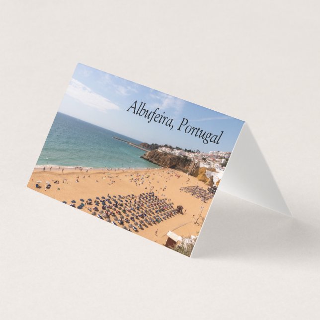 Tarjeta Playa dos Alemães, Albufeira, Algarve, Portugal (Anverso)