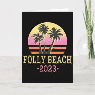 Tarjeta Playa Folly Retro Playa Vacaciones Familiares Homb