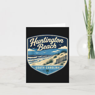 Tarjeta playa Huntington carolina del sur océano costero