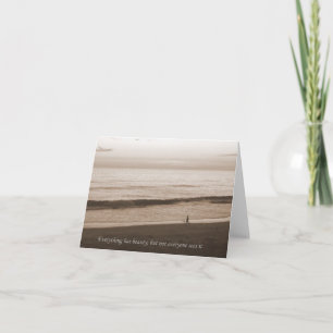 Tarjeta Playa Inspirador Notecard