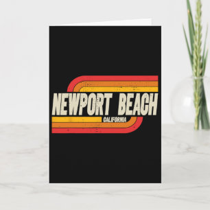 Tarjeta Playa Newport California Ca Ciudad Vintage