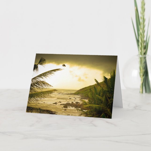 Tarjeta Playa nublada de Goa (Anverso)