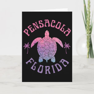 Tarjeta Playa Pensacola Florida Tortuga Marina Vacaciones 