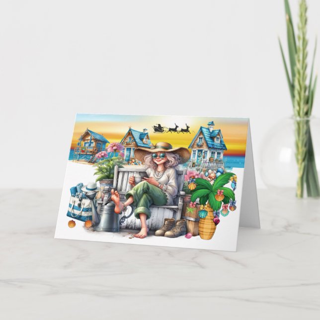 Tarjeta PLAYA Personal, Negocios, Inmobiliaria Navidad (Anverso)