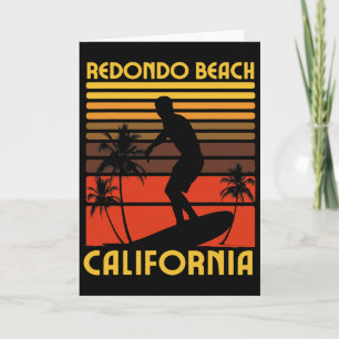 Tarjeta Playa Redondo California Surf Verano Vacaciones Vi