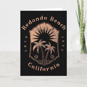 Tarjeta Playa Redondo California Surfista Retro Vintage Pl