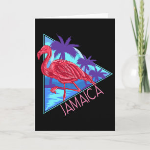 Tarjeta Playa Retro de los 80 Vacaciones Vintage Jamaica P
