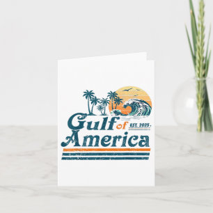 Tarjeta Playa Retro Vintage Del Golfo De Estados Unidos Es