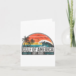 Tarjeta Playa Retro Vintage Del Golfo De Estados Unidos Es