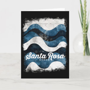 Tarjeta Playa Santa Rosa Florida Surf vintage Océano 