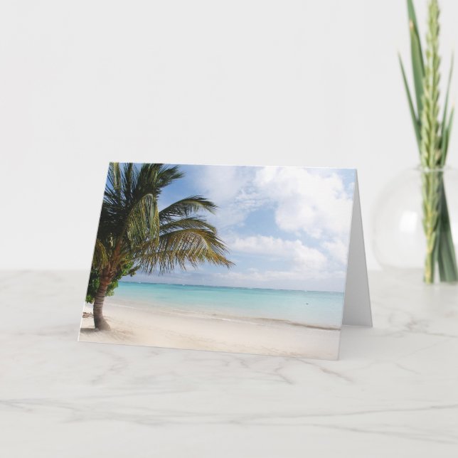 Tarjeta Playa tropical (Anverso)