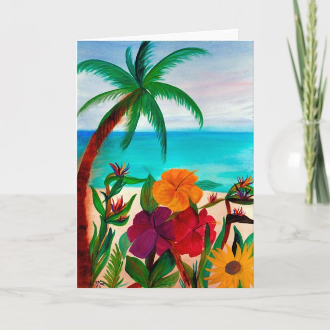 Tarjeta Playa Tropical (Anverso)