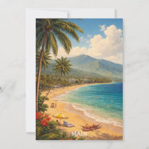 Playa Tropical Ka'anapali Beach Maui Viajes Vintag