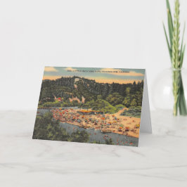 Tarjeta Playa Vintage del Río Ruso