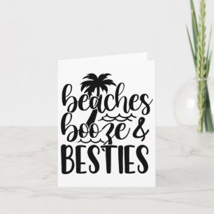 Tarjeta Playas Booze Y Bestie Summer Vacay Beach Lover