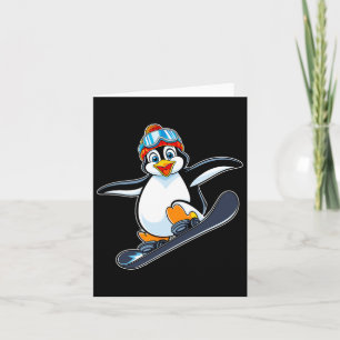 Tarjeta Playas de Penguin Snowboarding Adventure Design
