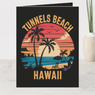 Tarjeta Playas de Túneles Vacaciones Familiares Hawaii
