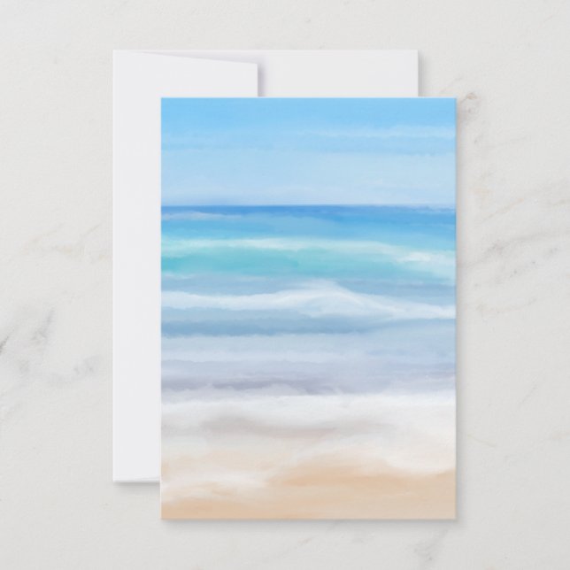 Tarjeta Playas En La Playa Durante Un Día Soleado (Anverso)