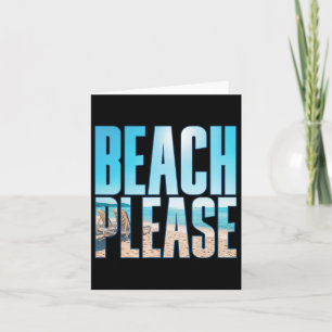 Tarjeta Playas vacacionales de verano de Beach Please Shir