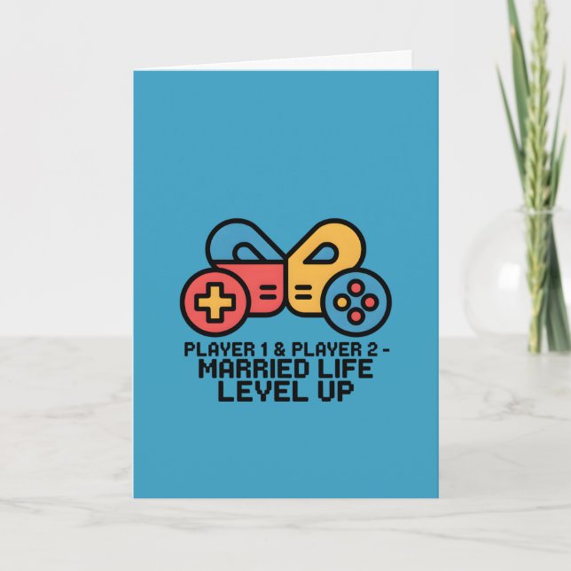 Tarjeta Player 1 & 2 Married Gamer (Anverso)