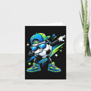 Tarjeta Playeras de fútbol con dabbing Chicos Chicas Día d