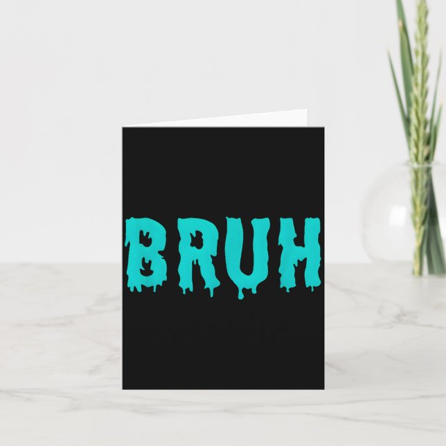 Tarjeta Playeras Divertidas de Bruh para Hombres Mujeres N (Anverso)