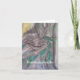 Tarjeta Playful tree spirit blessings card