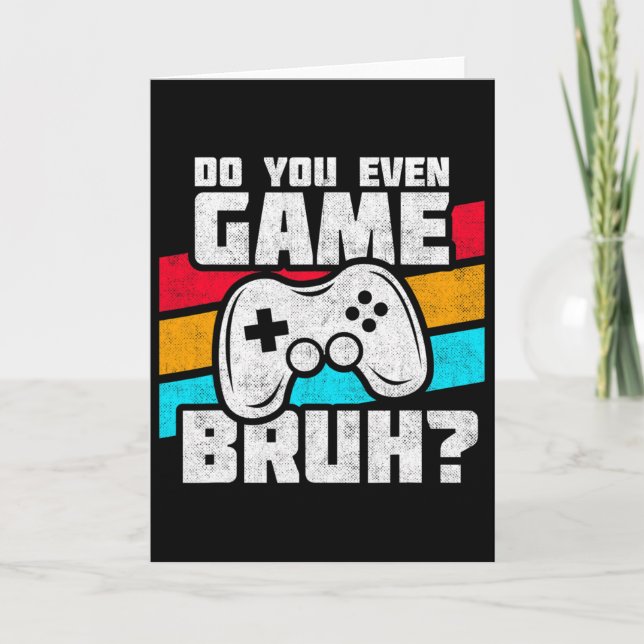 Tarjeta Playing Video Games - Video Gamer Meme - Funny Vid (Anverso)