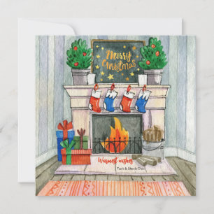 Tarjeta Plaza Feliz Navidad
