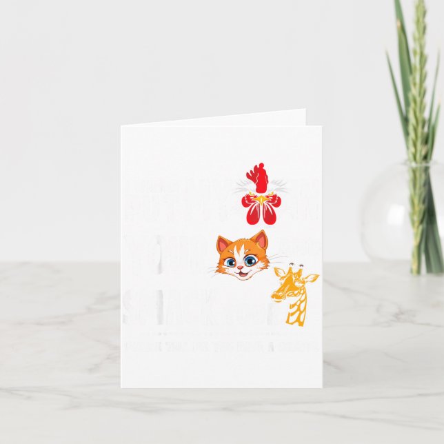 Tarjeta Please Tell Me You Have A Giraffe Funny Quote  (Anverso)