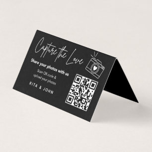 Tarjeta Plegable Captura El Amor Moderno Chic Códi