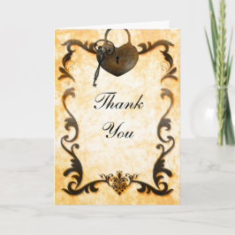 Tarjeta Plegable de Agradecimiento Vintage Cerradu