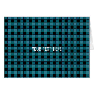 Tarjeta plegable de cuadros escoceses cuadrados de