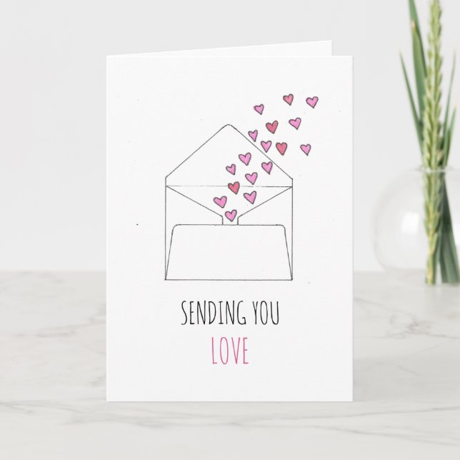 Tarjeta plegable de El día de San Valentín de cora (Anverso)