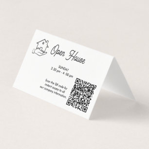 Tarjeta Plegable de Foto de Casa Abierta de Inmueb