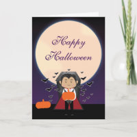 Tarjeta plegable de Halloween para niños de Little