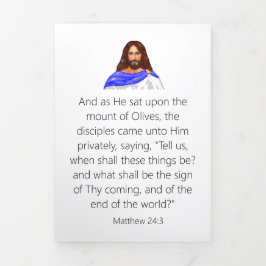 Tarjeta plegable de la triple hora de fin