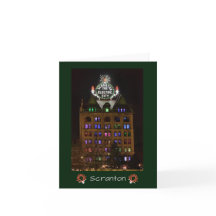 Tarjeta plegable de Luces Navideñas de Scranton El