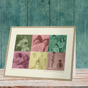 Tarjeta Plegable de Navidad con collage de fotos al estilo